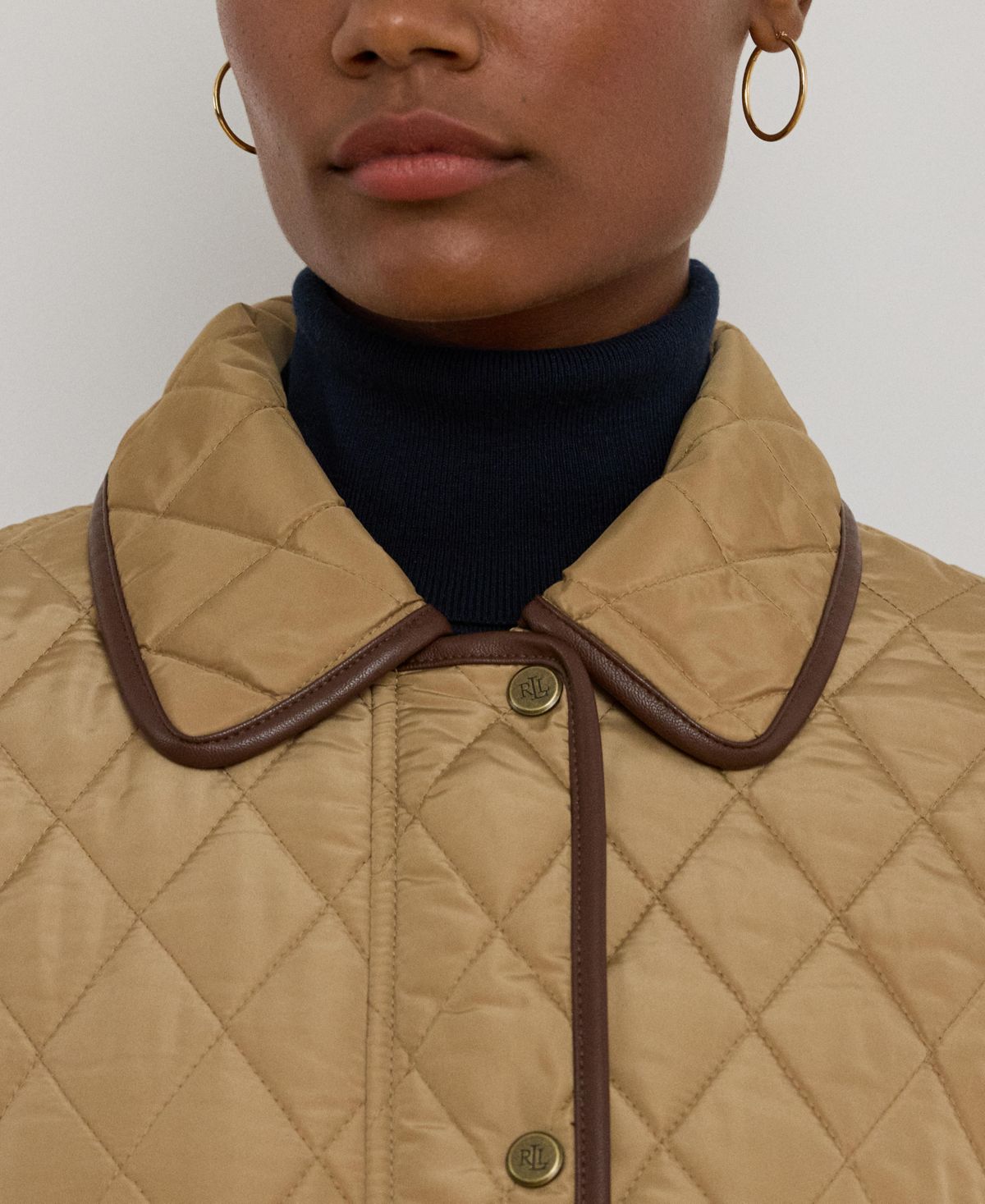 Ralph Lauren Women's Quilted Velboa-Lined Jacket - Classic Camel