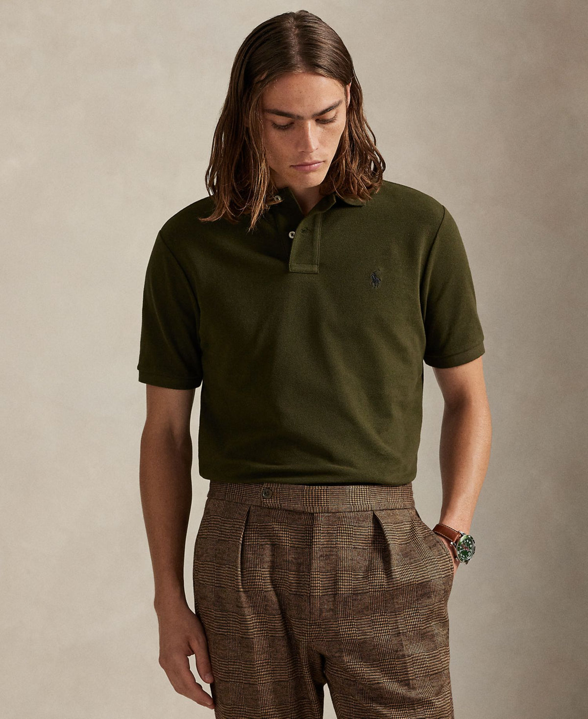 Ralph Lauren Men's Classic-Fit Cotton Polo Shirt - Company Olive