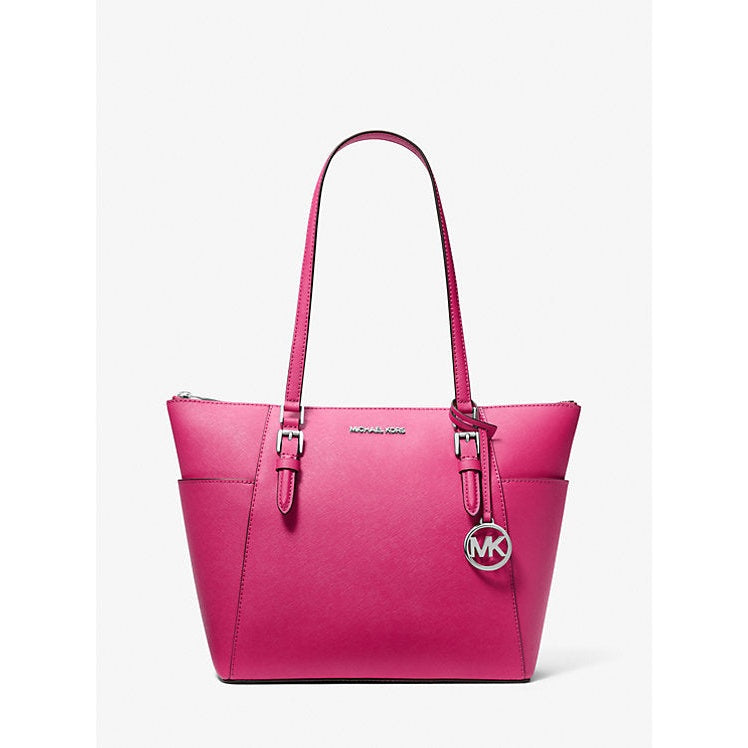 Michael Kors Charlotte Charlotte Large Saffiano Leather Top-Zip Tote Bag