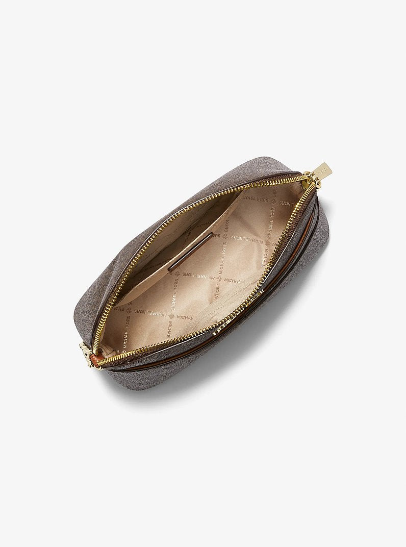 Jet Set Travel Medium Logo Dome Crossbody Bag - Brown 2