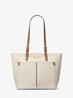 Michael Kors Jet Set Medium Logo Pocket Tote Bag - Vanilla