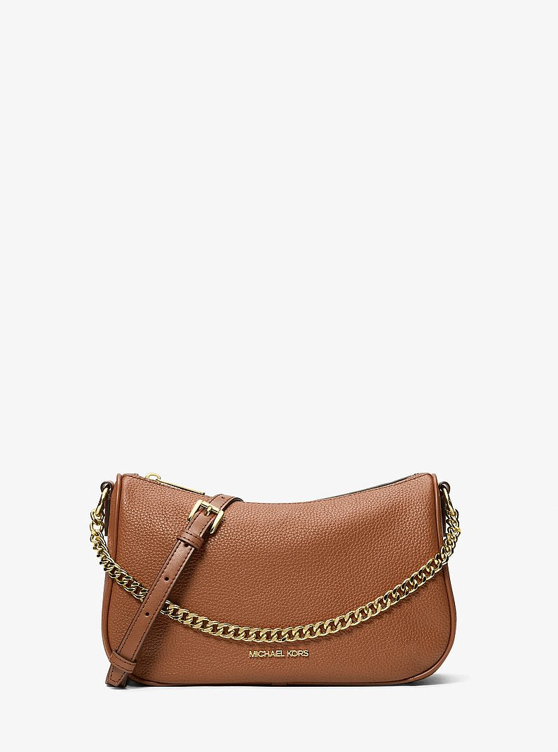 Carmela Medium Convertible Crossbody - Pebbled Leather Luggage