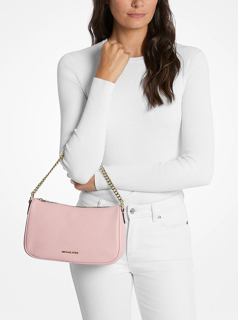 Carmela Medium Convertible Crossbody - Pebbled Leather Powder Blush 3