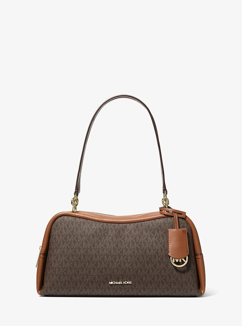 Michael Kors Cecily Medium Shoulder Bag Signature Canvas - Brown