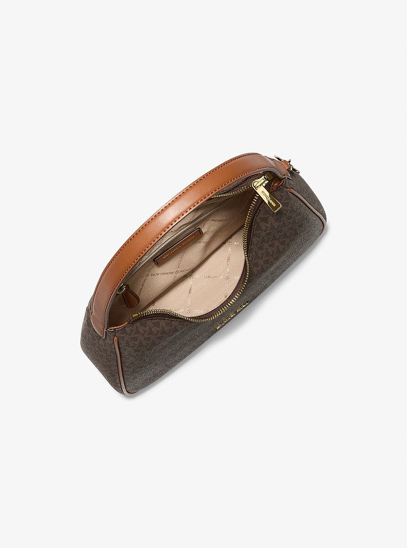 Nayla Small Hobo - Signature Logo Brown alt view