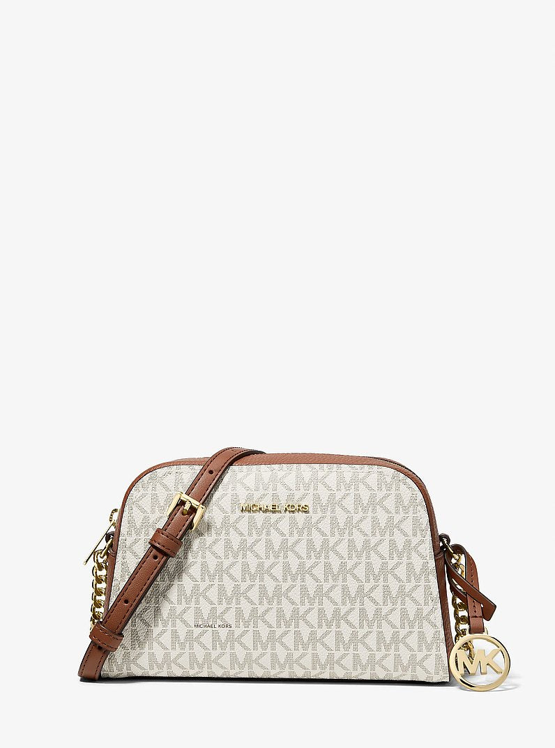 Michael Kors Ashton Extra-Small Signature Logo Camera Crossbody Bag - Vanilla