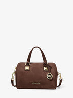 Michael Kors Grayson Small Pebbled Leather Duffel Crossbody Bag
