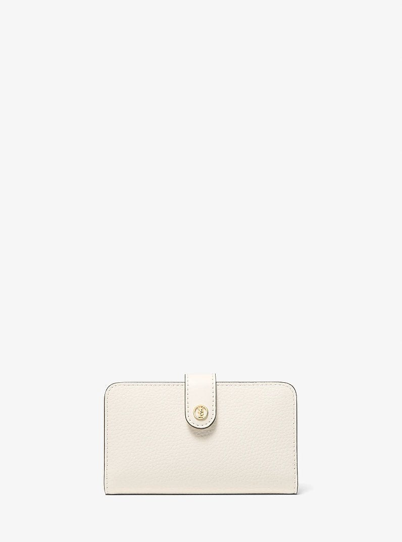 Michael Kors Jet Set Travel Medium Pebbled Leather Billfold Wallet