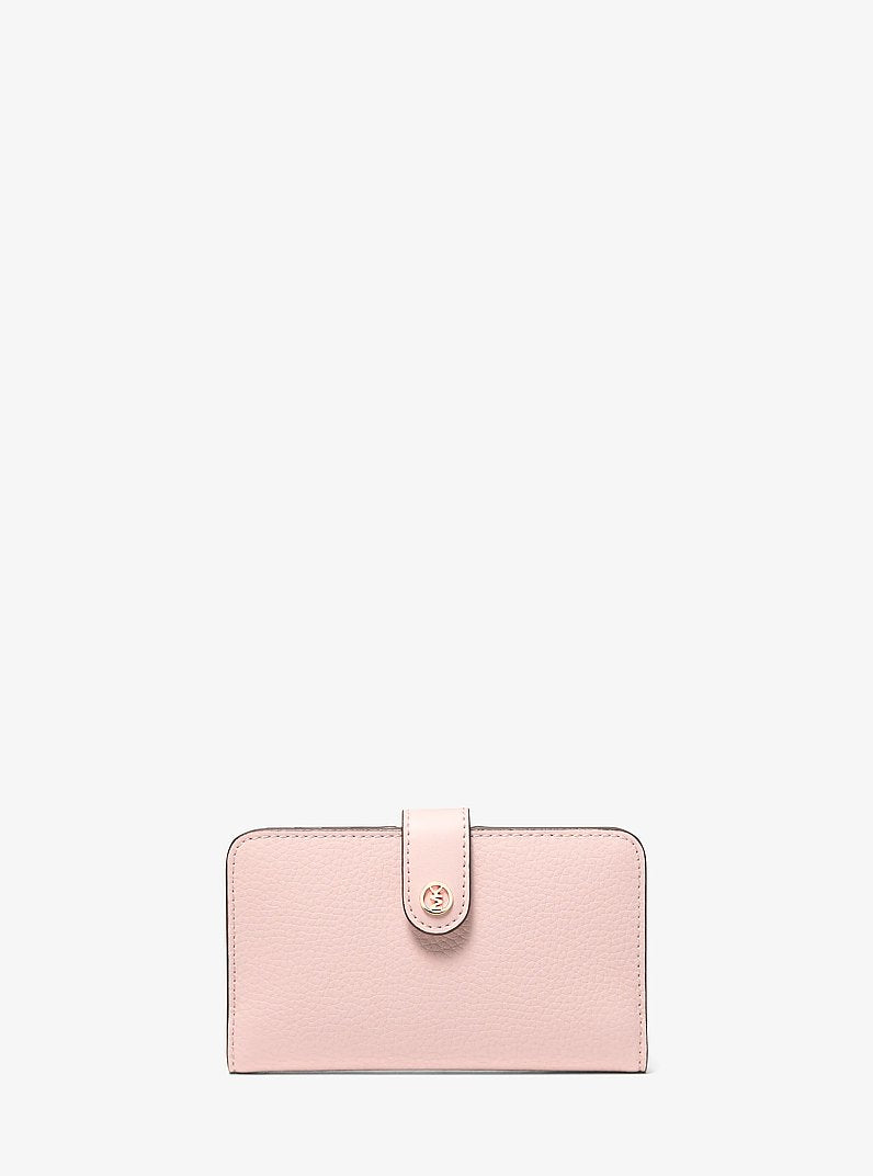 Michael Kors Jet Set Travel Medium Pebbled Leather Billfold Wallet