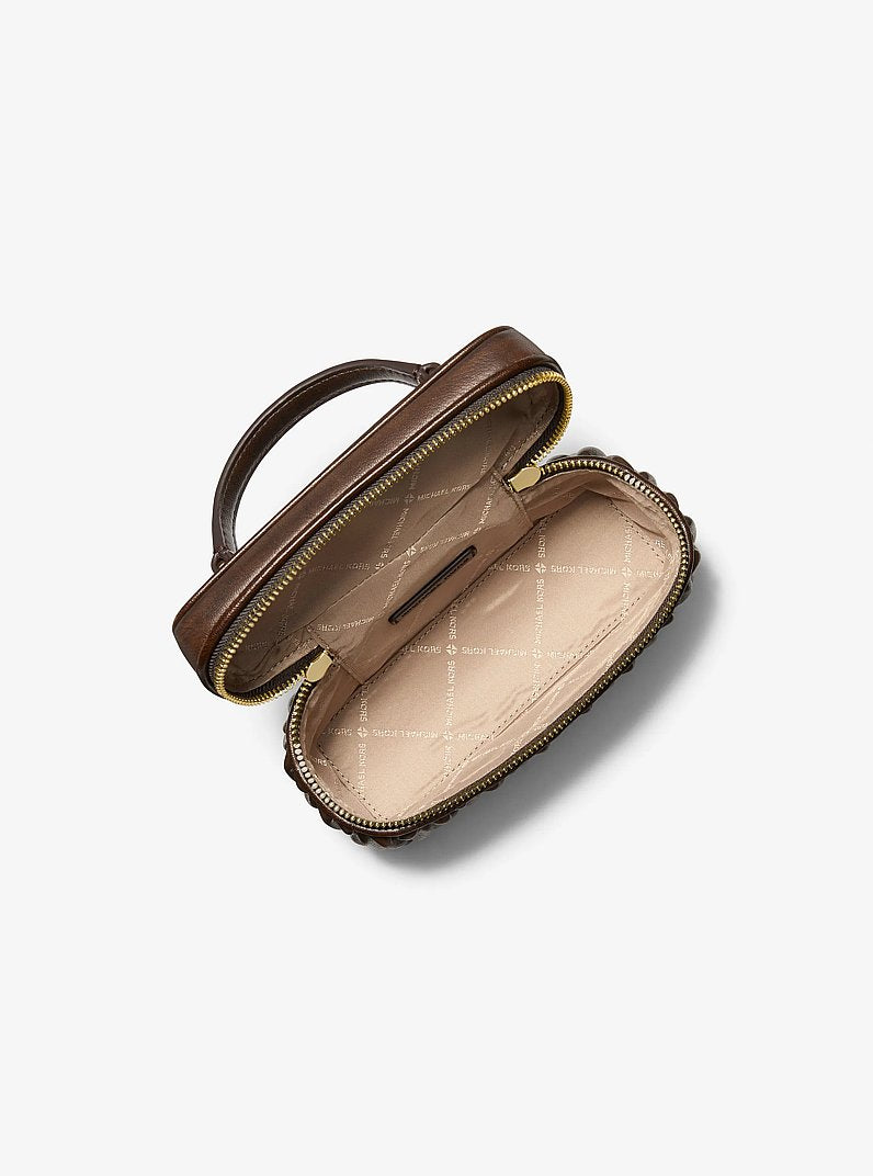 Vivi Small Vanity Crossbody Bag - Matelassé Burnished / Chocolate