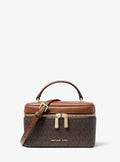 Vivi Small Vanity Crossbody Bag - Signature Logo / Brown