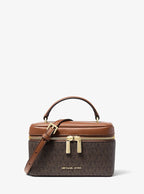 Vivi Small Vanity Crossbody Bag - Signature Logo / Brown