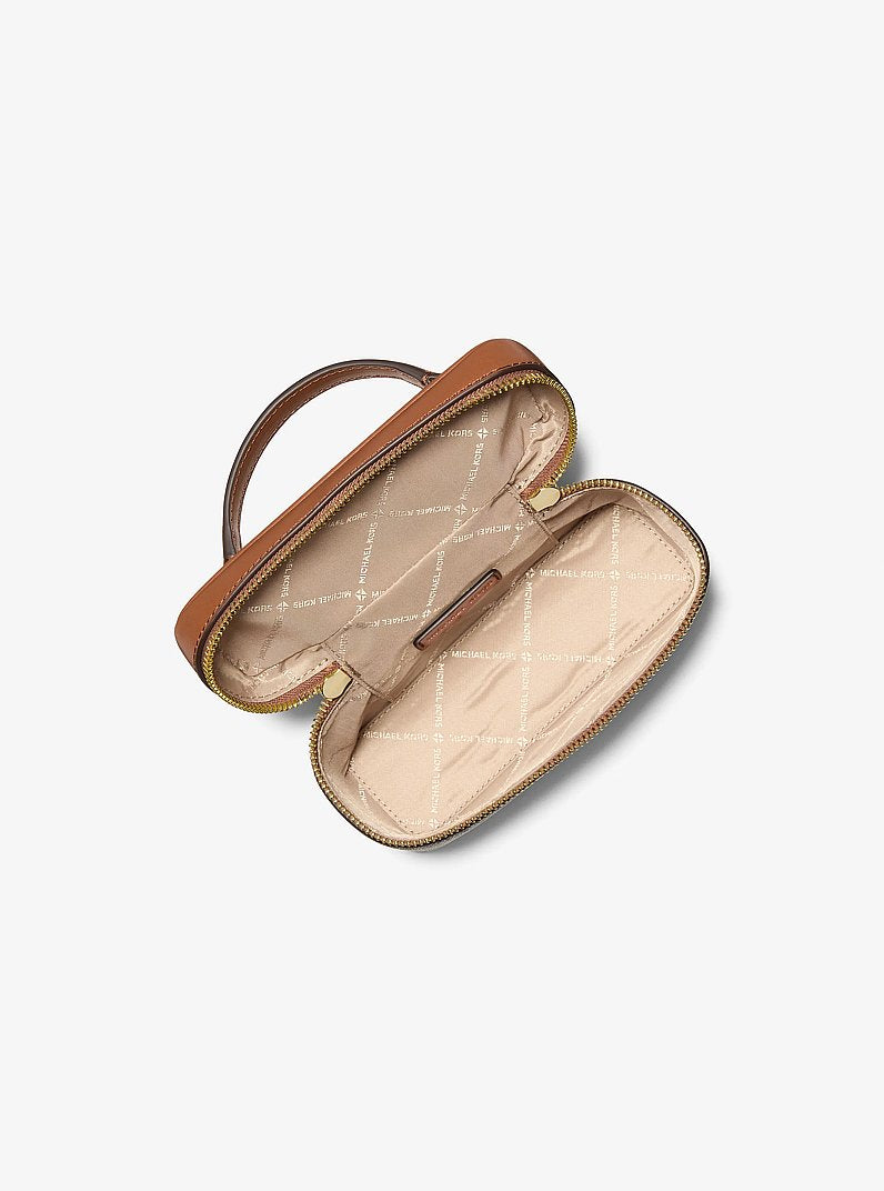 Vivi Small Vanity Crossbody Bag - Signature Logo / Brown