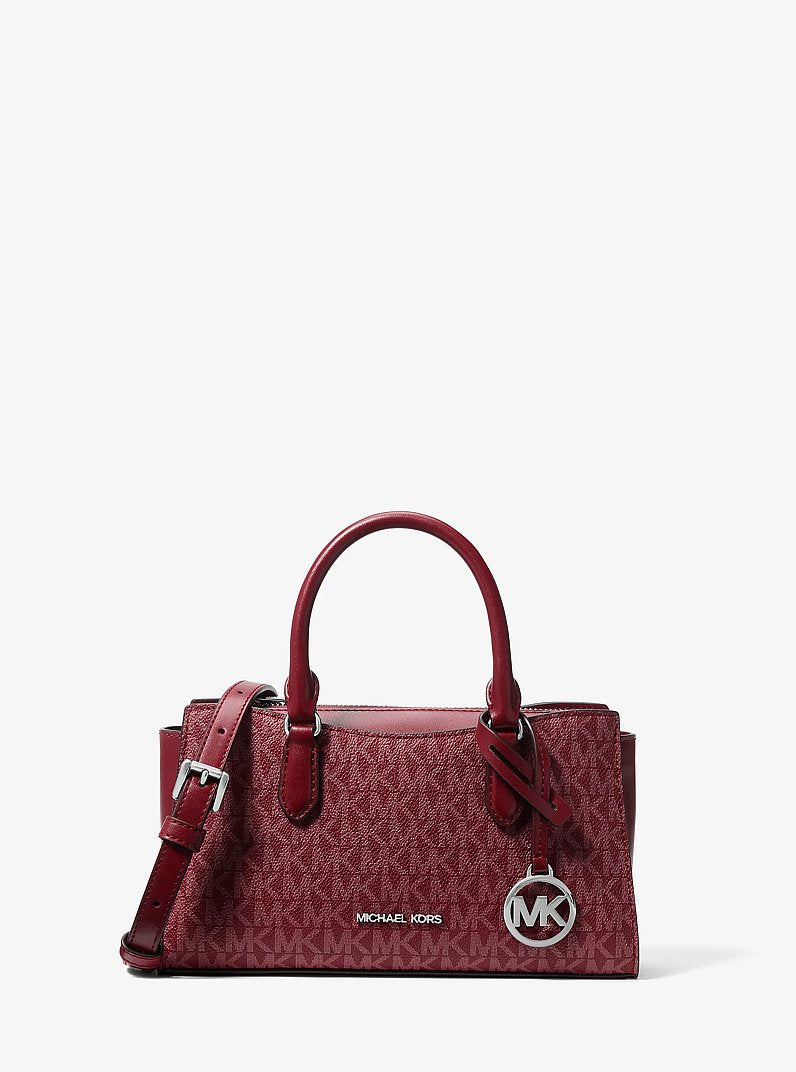 Michael Kors Arden Small Signature Logo Messenger Bag - Maroon