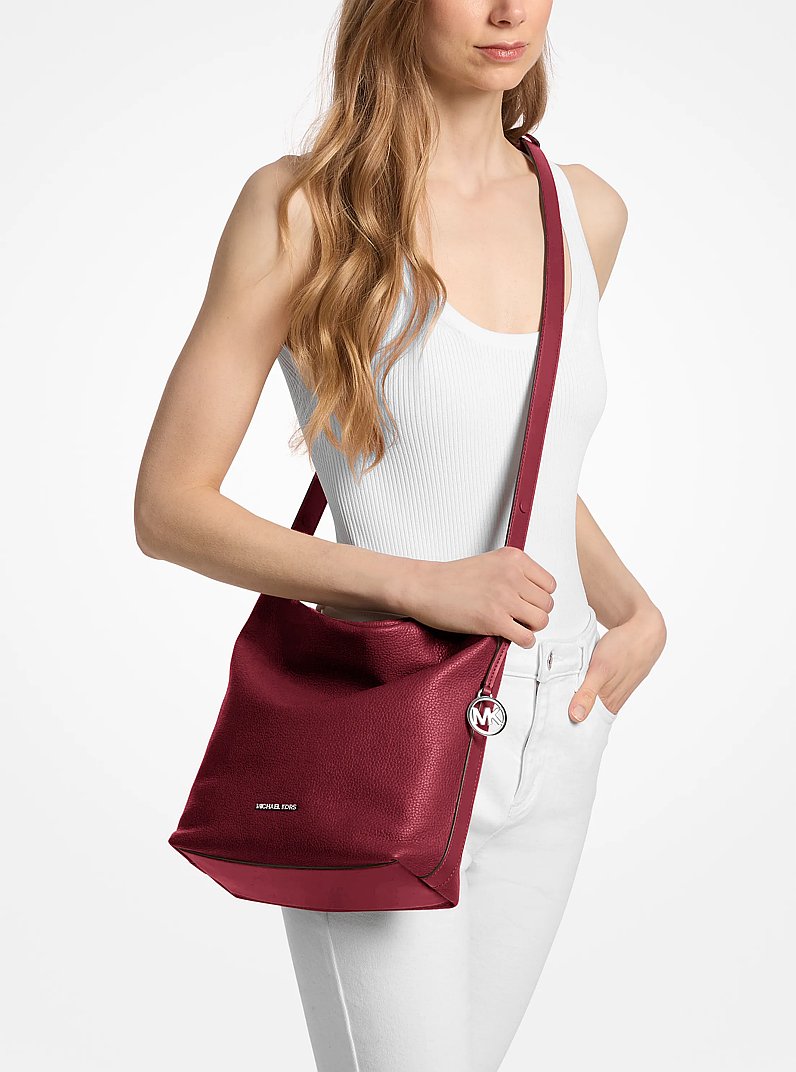 Michael Kors Roey Bucket Bag - Maroon