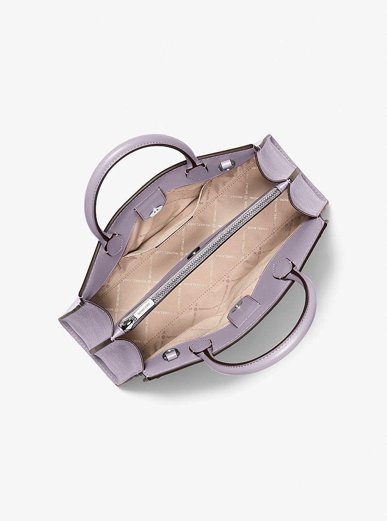 Greta Medium Satchel - Leather Lilac alt view