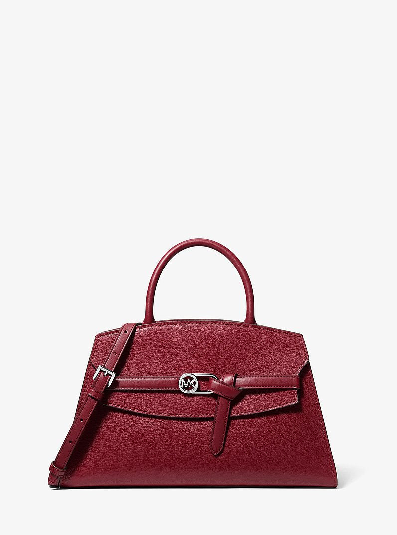Greta Medium Satchel - Leather Maroon