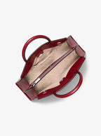Greta Medium Satchel - Leather Maroon alt view