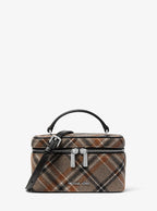 Vivi Small Vanity Crossbody Bag - Plaid Print Wool Blend / Black
