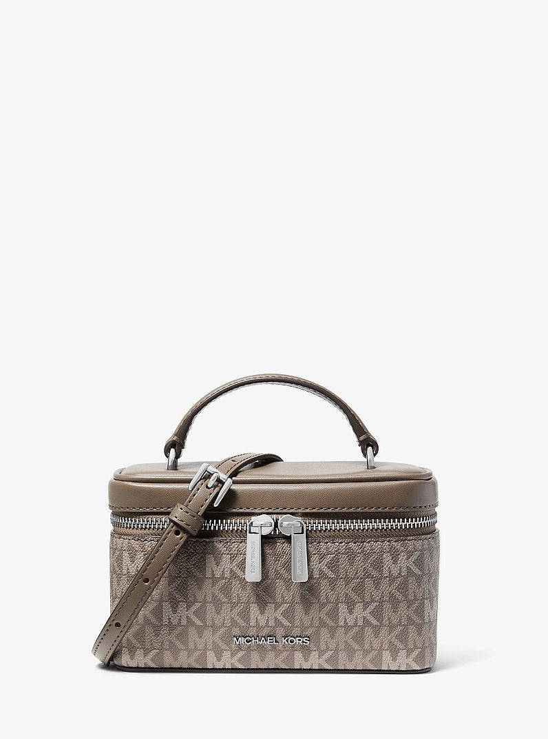 Vivi Small Vanity Crossbody Bag - Signature Logo / Mushroom