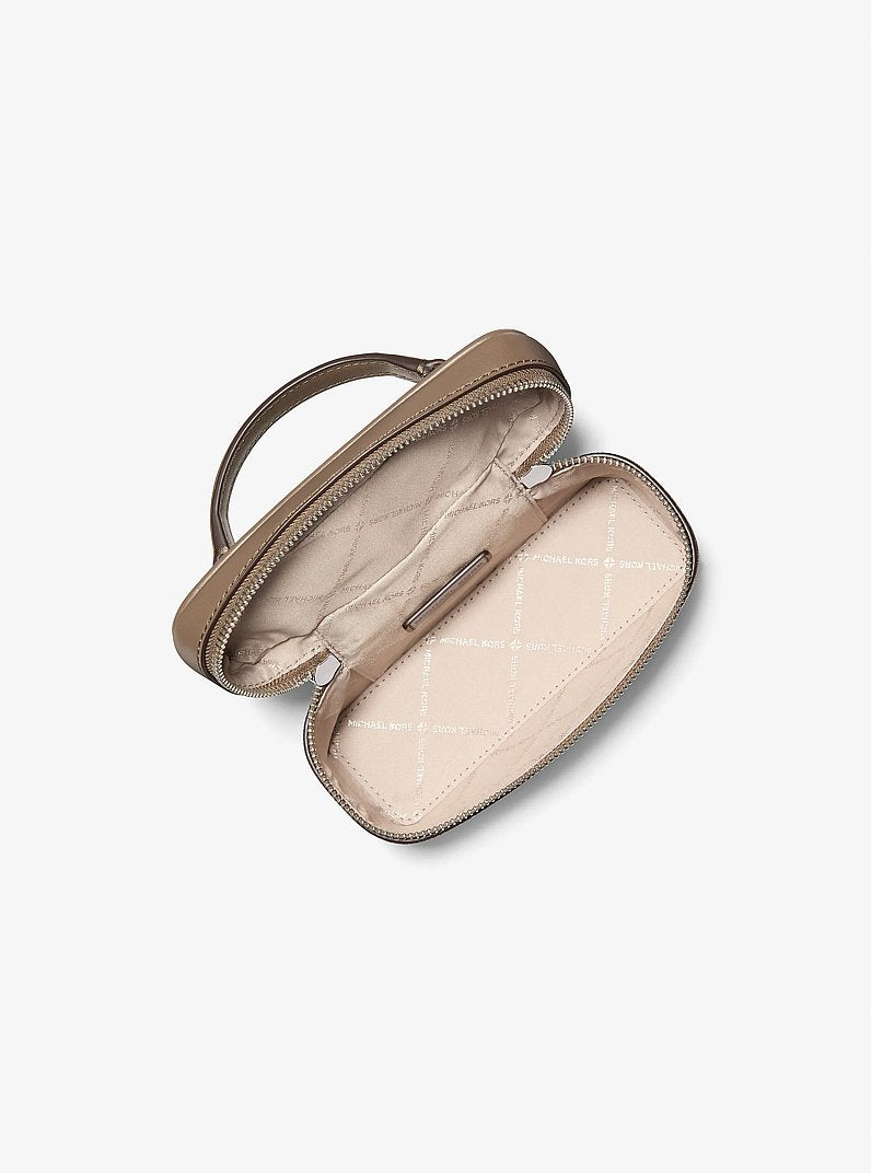 Vivi Small Vanity Crossbody Bag - Signature Logo / Mushroom