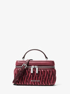 Vivi Small Vanity Crossbody Bag - Matelassé Burnished / Maroon