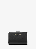 Michael Kors Medium Crossgrain Leather Wallet - Black
