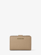 Michael Kors Medium Crossgrain Leather Wallet Camel