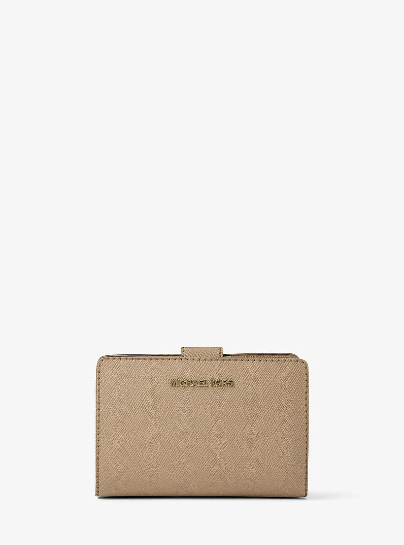 Michael Kors Medium Crossgrain Leather Wallet Camel