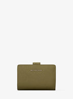 Michael Kors Medium Crossgrain Leather Wallet - Oregano