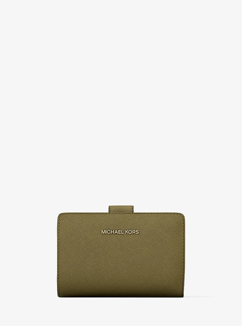 Michael Kors Medium Crossgrain Leather Wallet - Oregano
