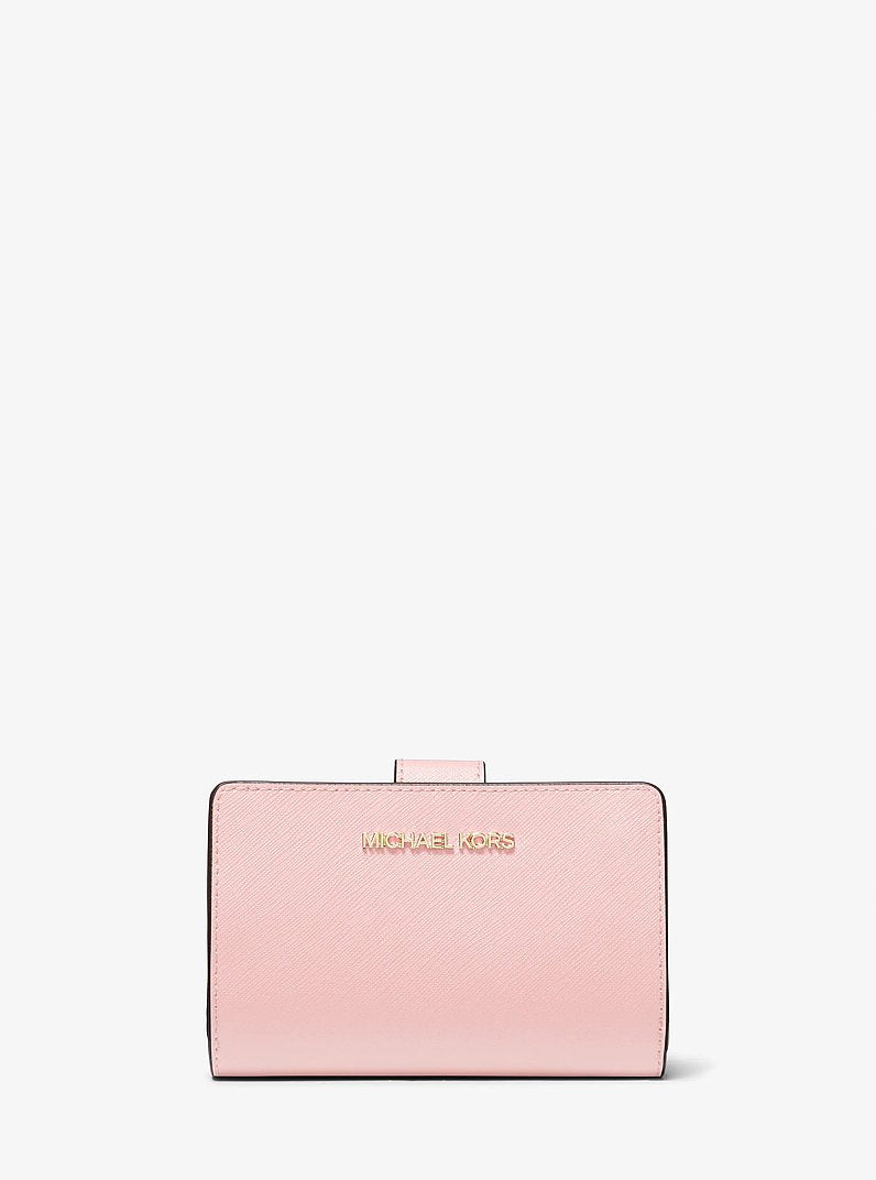 Michael Kors Medium Crossgrain Leather Wallet - Powder Blush