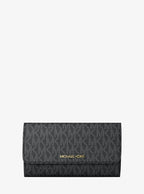 Michael Kors Jet Set Large Logo Trifold Wallet - Black