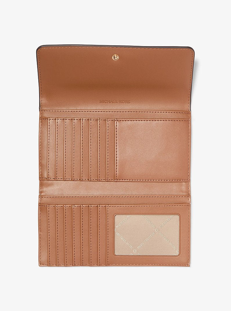 Michael Kors Jet Set Large Logo Trifold Wallet - Brown 2