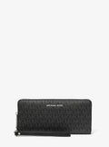 Michael Kors Jet Set Travel Large Signature Logo Continental Wallet - Black