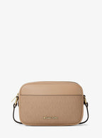 Jet Set Small Signature Logo Camera Crossbody Bag - Camel