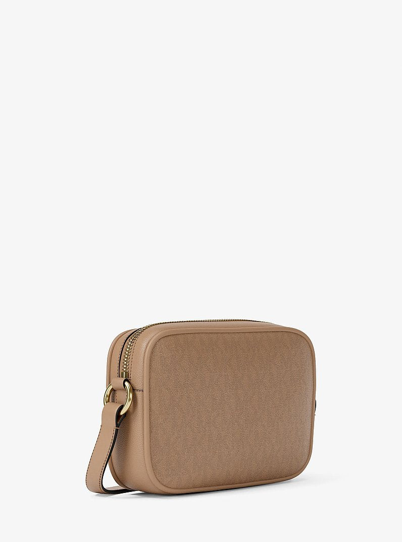 Jet Set Small Signature Logo Camera Crossbody Bag - Camel 3