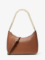 Michael Kors Jet Set Large Pebbled Leather Convertible Crossbody - Luggage