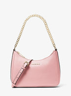 Michael Kors Jet Set Large Pebbled Leather Convertible Crossbody - Powder Blush
