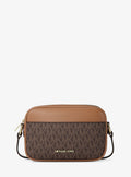 Michael Kors Jet Set Small Camera Crossbody - Brown