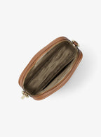 Jet Set Small Signature Logo Camera Crossbody Bag - Brown 2