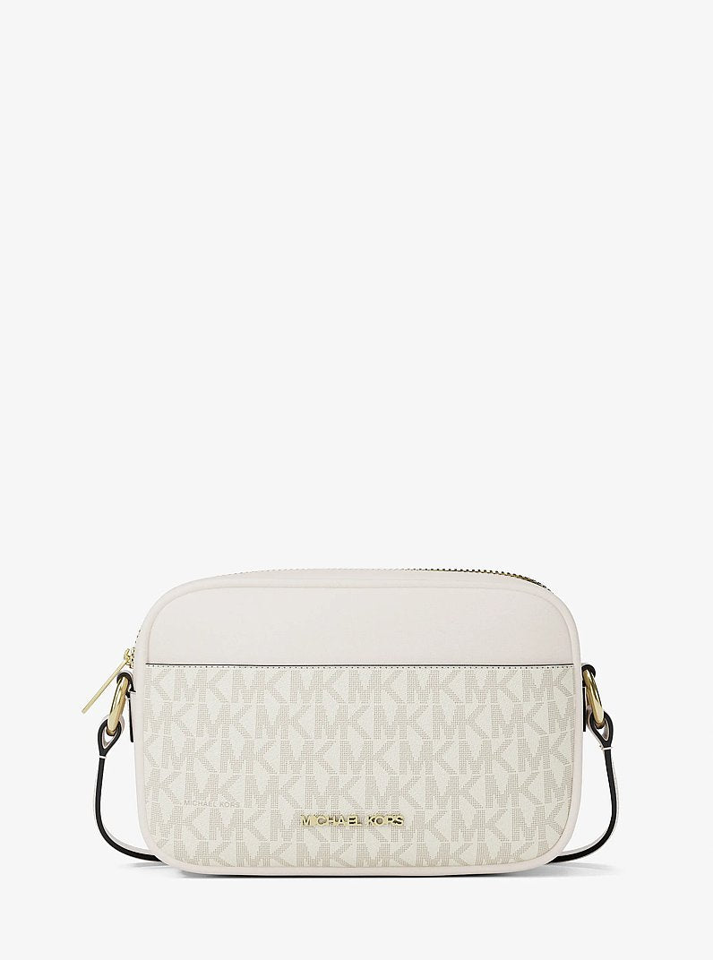 Michael Kors Jet Set Small Signature Logo Camera Crossbody Bag - Lt Crm Multi