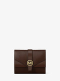 Michael Kors Greenwich Medium Saffiano Leather Trifold Wallet - Nutmeg