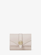 Michael Kors Greenwich Medium Saffiano Leather Trifold Wallet - Lt Cream