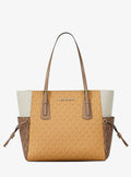 Michael Kors Voyager Large Color-Block Tote - Honeywheat Multi