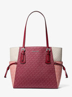 Michael Kors Voyager Large Color-Block Signature Logo Tote Bag