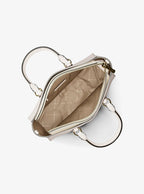 Arden Medium Top-Zip Satchel - Leather / Lt Cream (view 2)