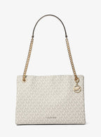 Michael Kors Christina Medium Signature Logo Messenger Bag - Lt Crm Multi