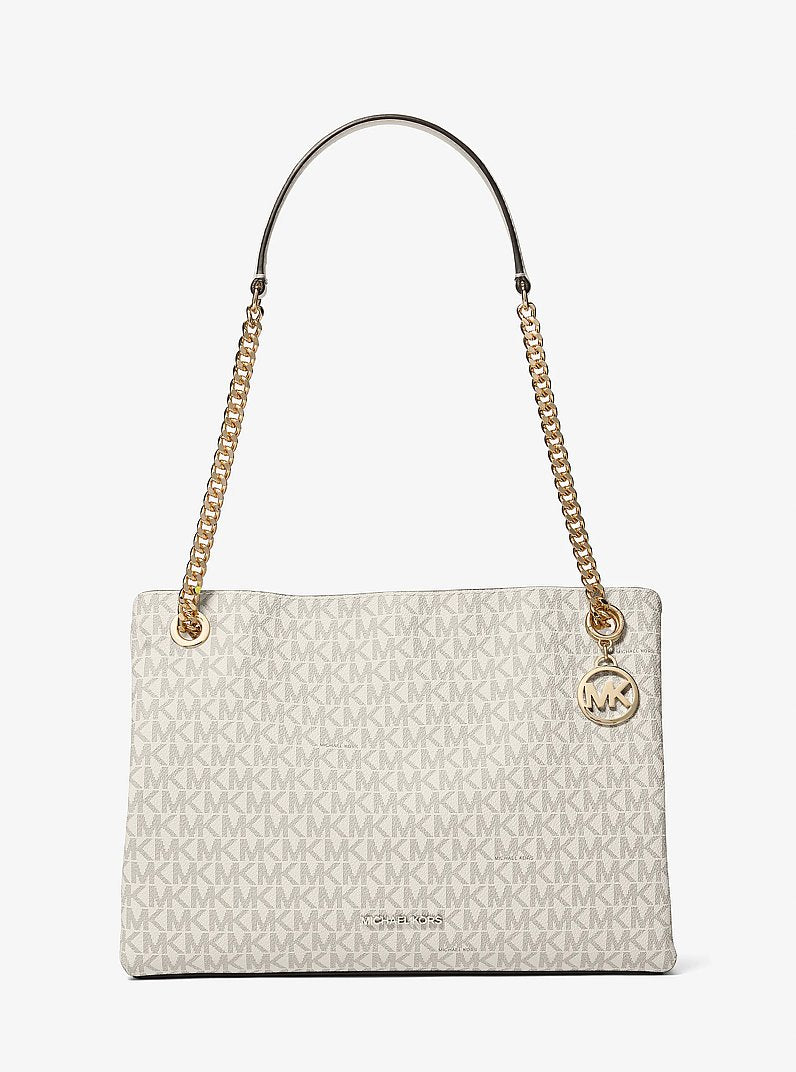 Michael Kors Christina Medium Signature Logo Messenger Bag - Lt Crm Multi