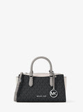 Michael Kors Arden Small Color-Block Signature Logo Messenger Bag - Black Combo